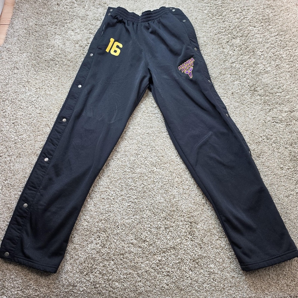 Los Angeles Lakers Pants Men S Black Track Kobe Bryant Mamba Army Basketball NBA